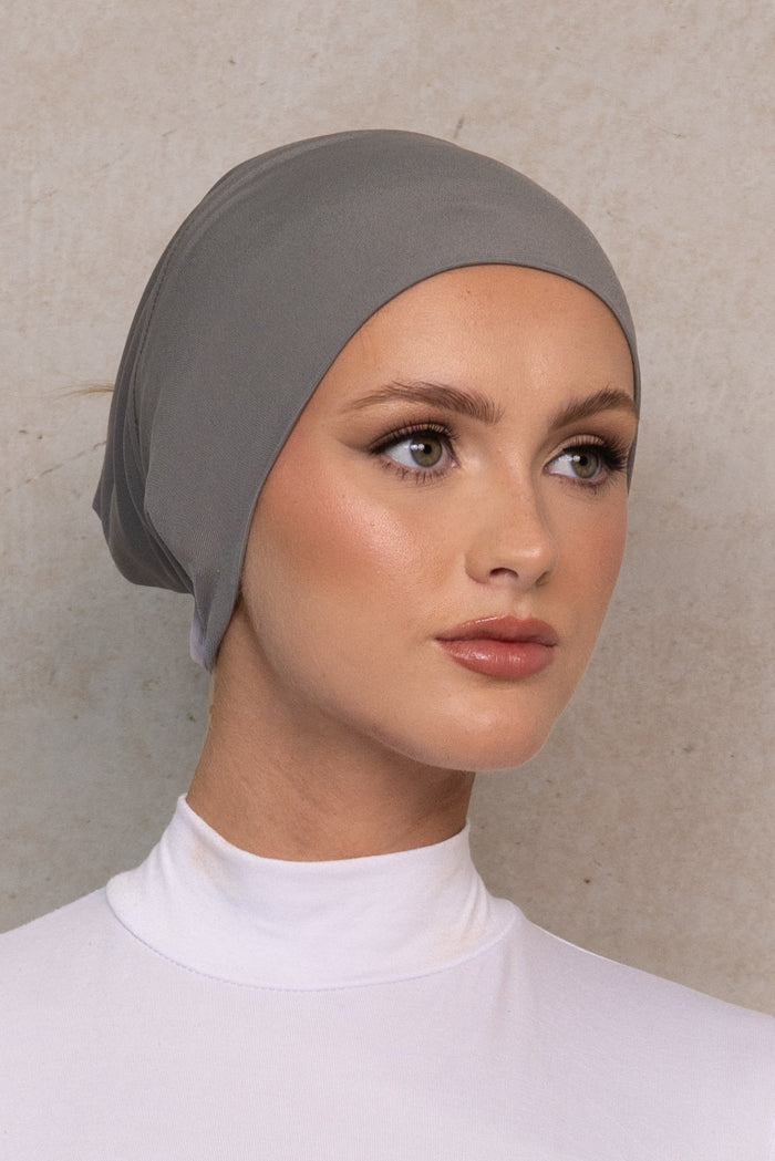 Lycra Open Cap - Charcoal Grey