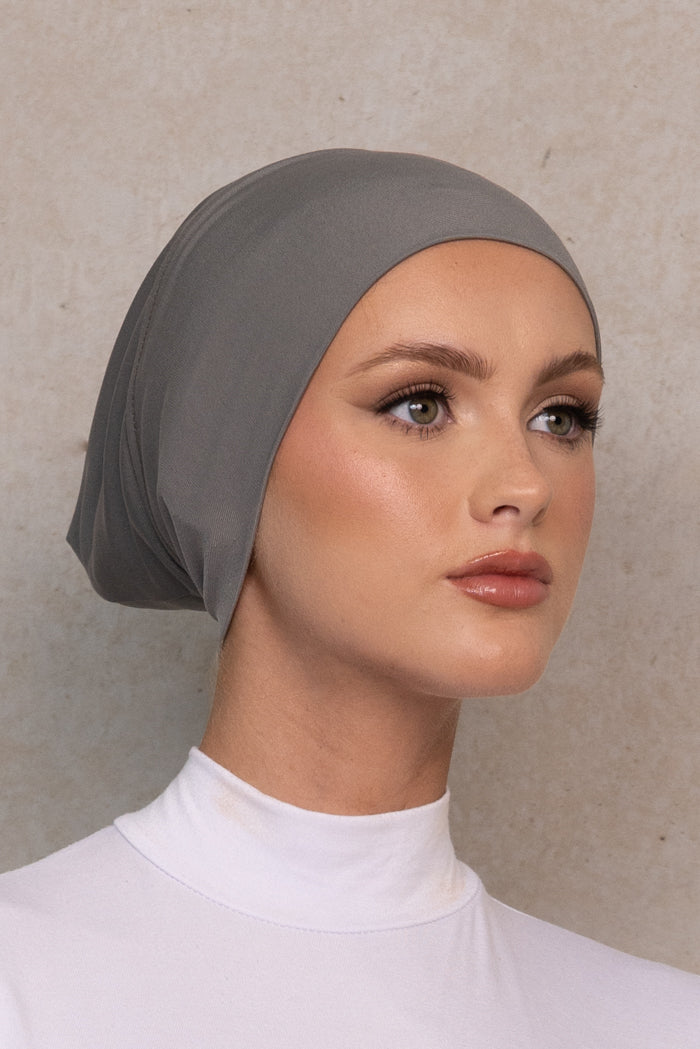 Lycra Open Cap - Charcoal Grey