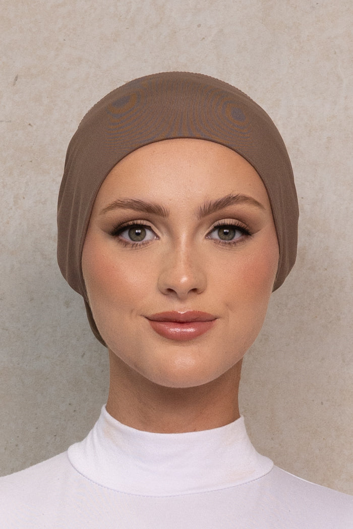 Lycra Open Cap - Mocca