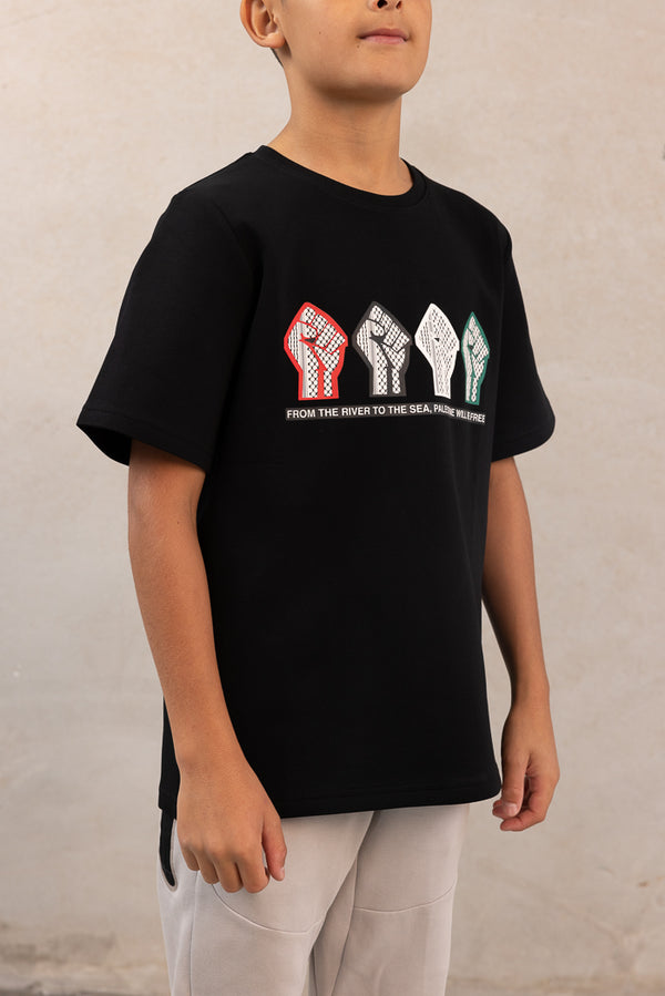 Boy's Palestine Will Be Free T-shirt - Black