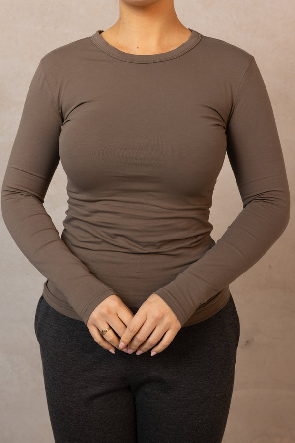 Core Cotton Body Top - Dark Mocha