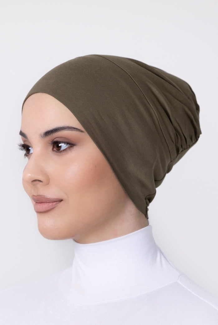 Cotton Open Cap - 24 Olive