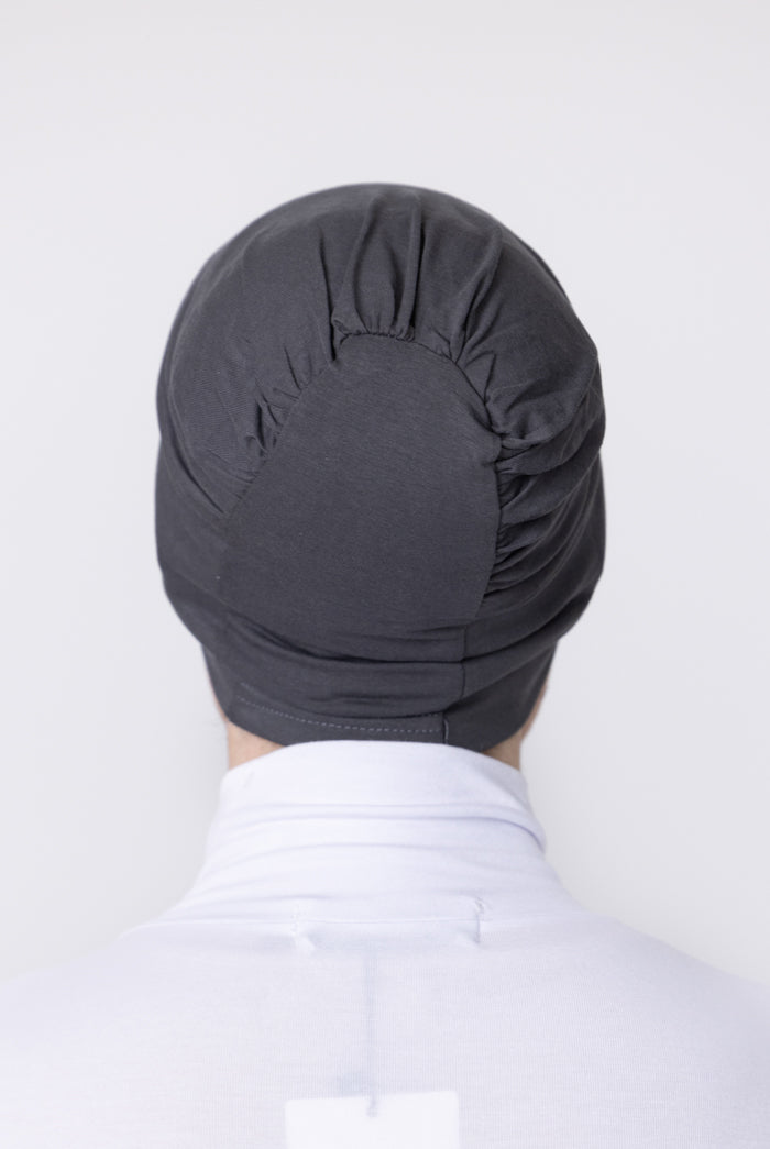 Cotton Closed Cap - 65 Charcoal