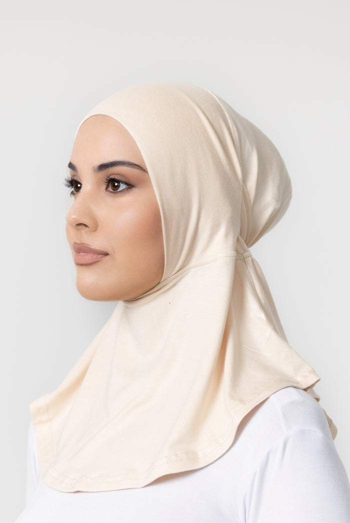 Jersey Full Coverage Tie Back Under Cap - 25 Beige