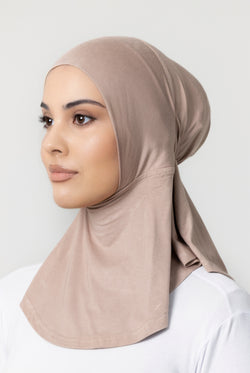 Jersey Full Coverage Tie Back Under Cap - 70 Mocha