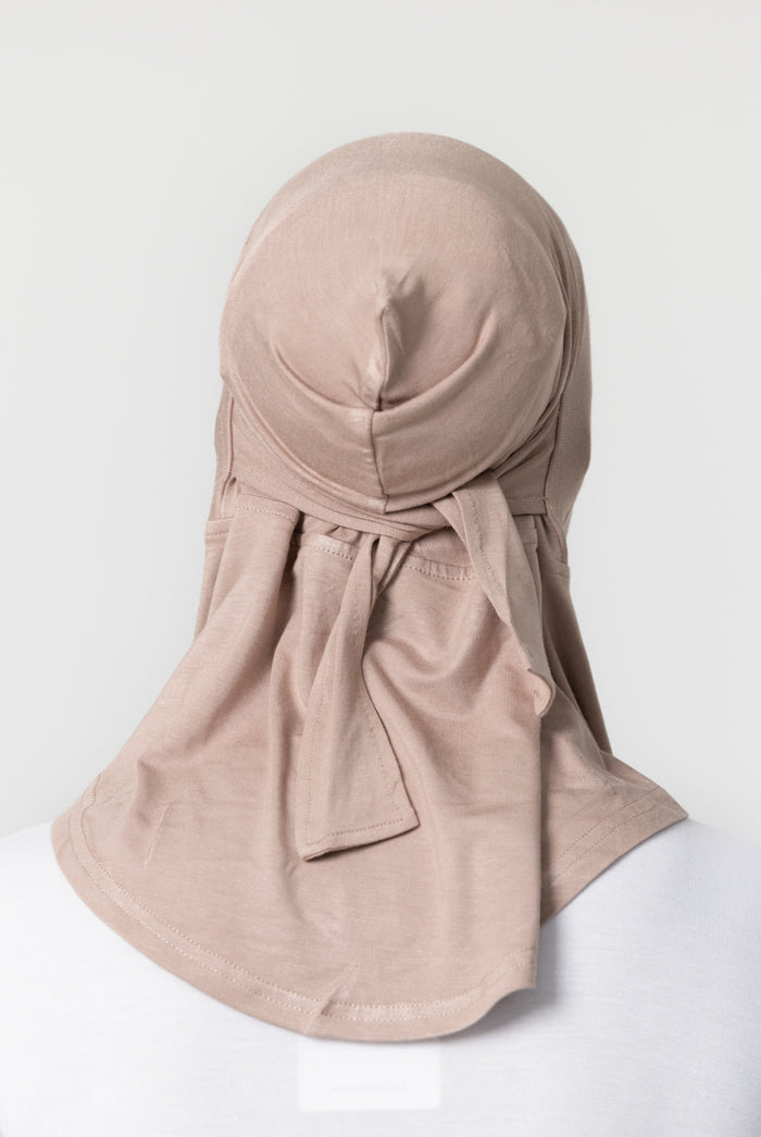 Jersey Full Coverage Tie Back Under Cap - 70 Mocha