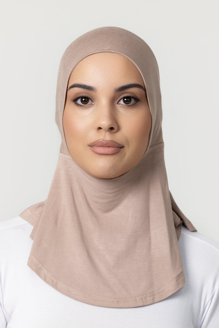 Jersey Full Coverage Tie Back Under Cap - 70 Mocha