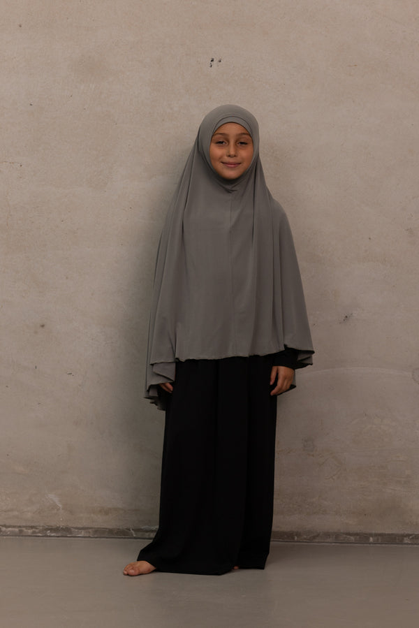 Girls Jilbab - Charcoal Grey