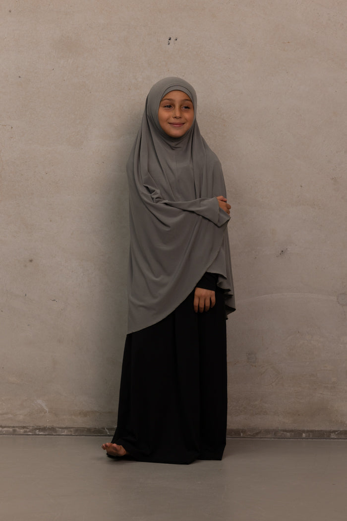 Girls Jilbab - Charcoal Grey