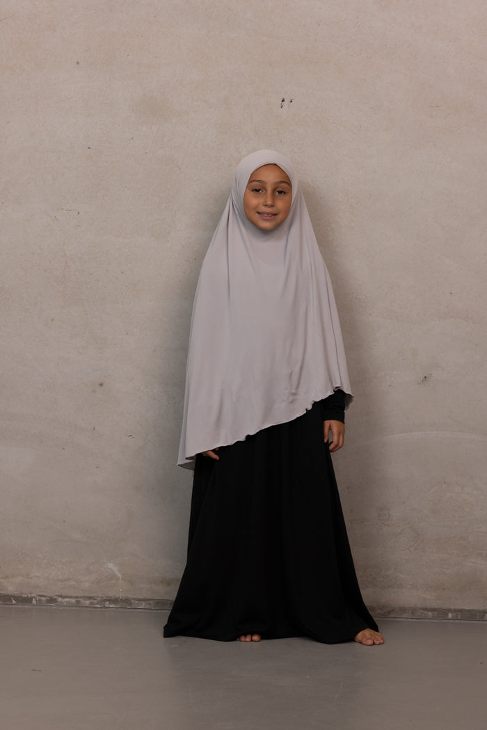 Girls Jilbab - Gull Grey