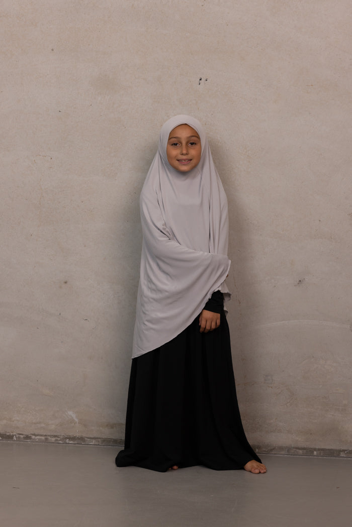 Girls Jilbab - Gull Grey