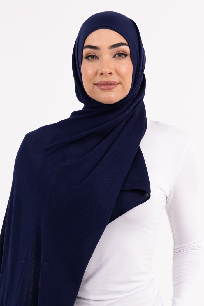 Premium Viscose Hijab - 27 Navy