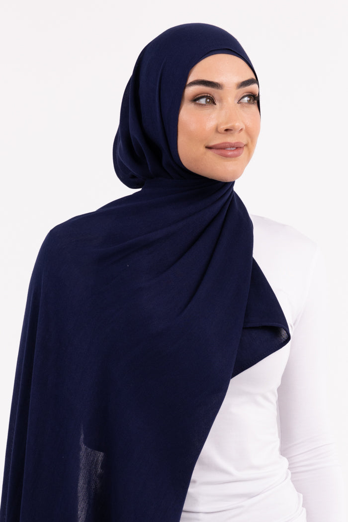 Premium Viscose Hijab - 27 Navy
