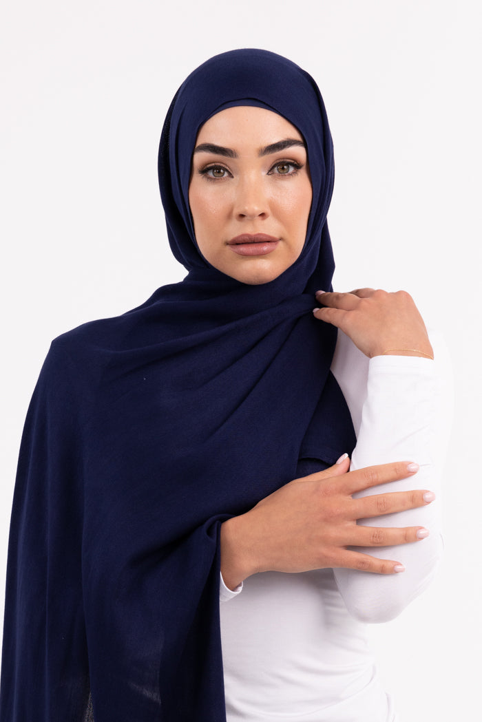 Premium Viscose Hijab - 27 Navy