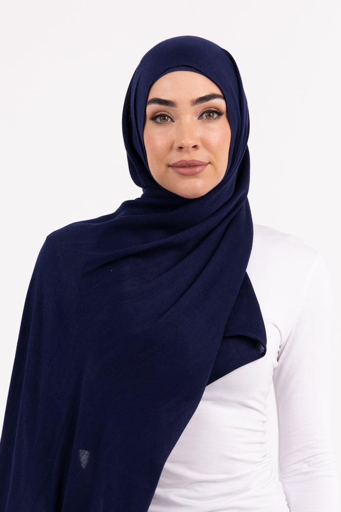 Premium Viscose Hijab - 27 Navy