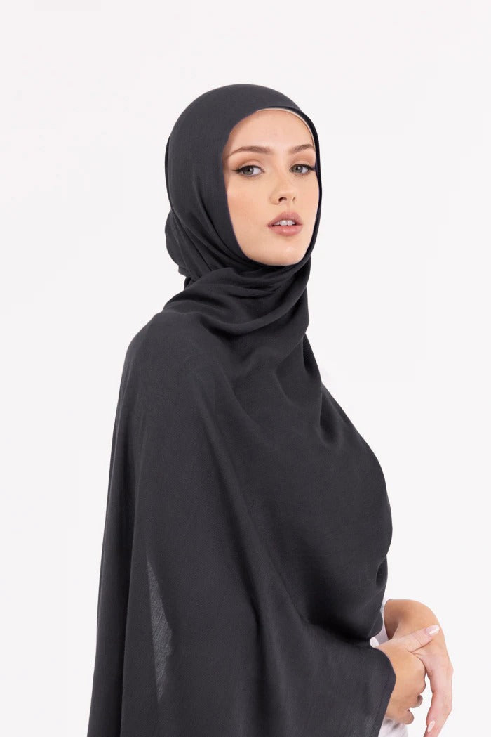 Premium Viscose Hijab - 34 Charcoal