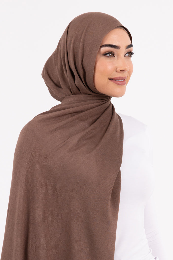 Premium Viscose Hijab - 35 Brown