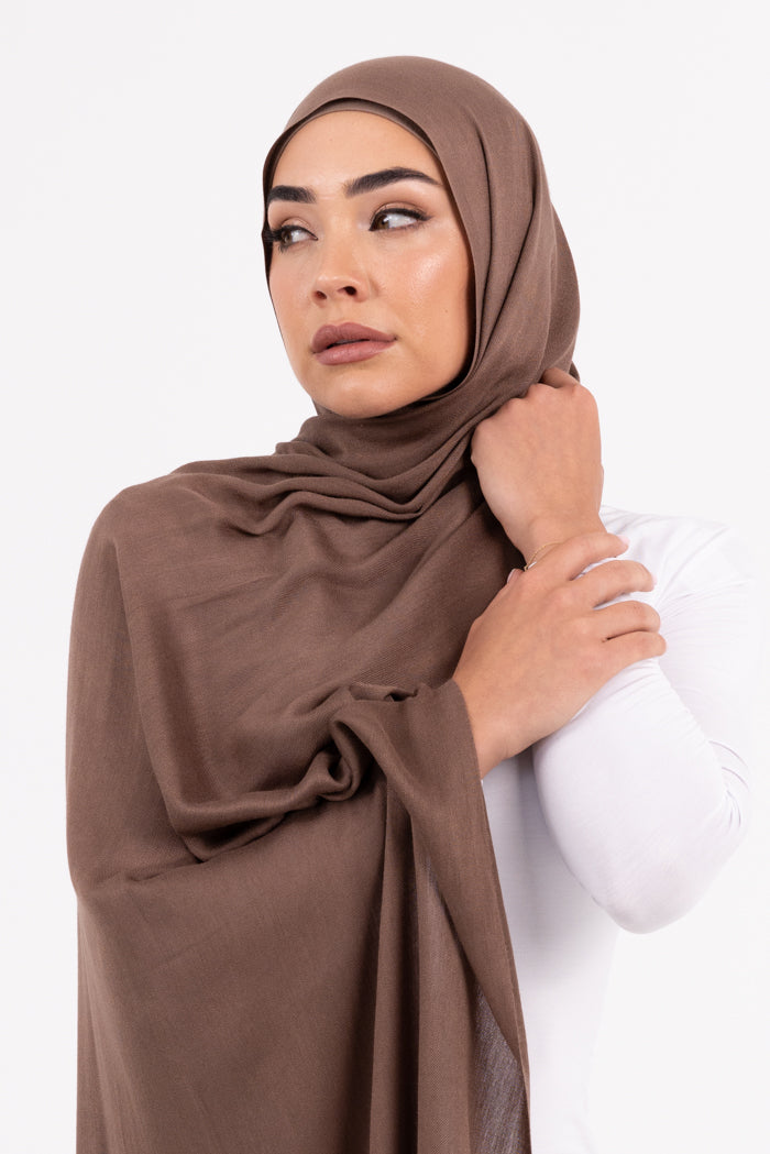 Premium Viscose Hijab - 35 Brown