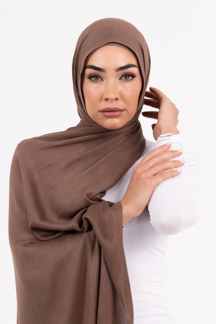 Premium Viscose Hijab - 35 Brown