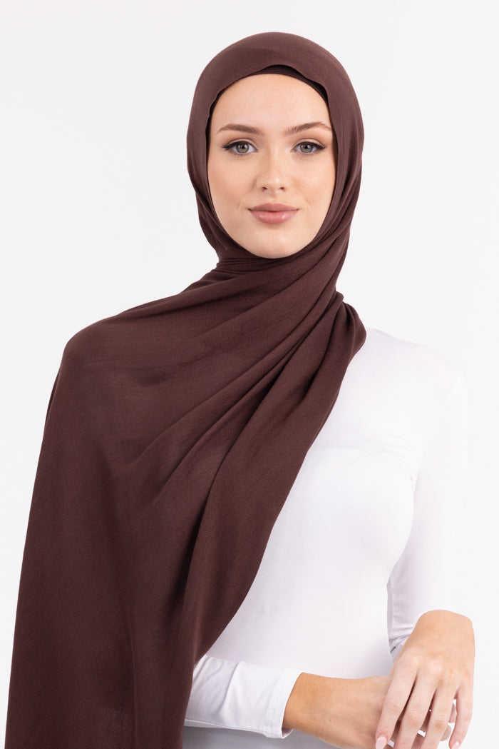 Premium Viscose Hijab - 37 Chocolate