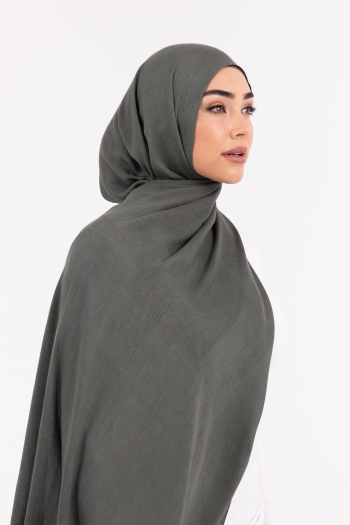 Premium Viscose Hijab - 59 Combat Green