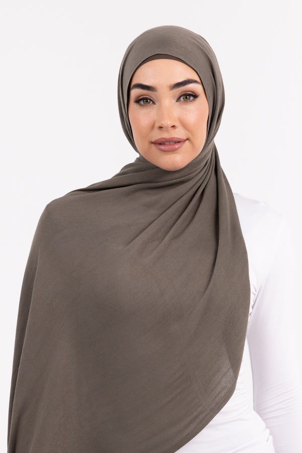 Premium Viscose Hijab - 60 Khaki