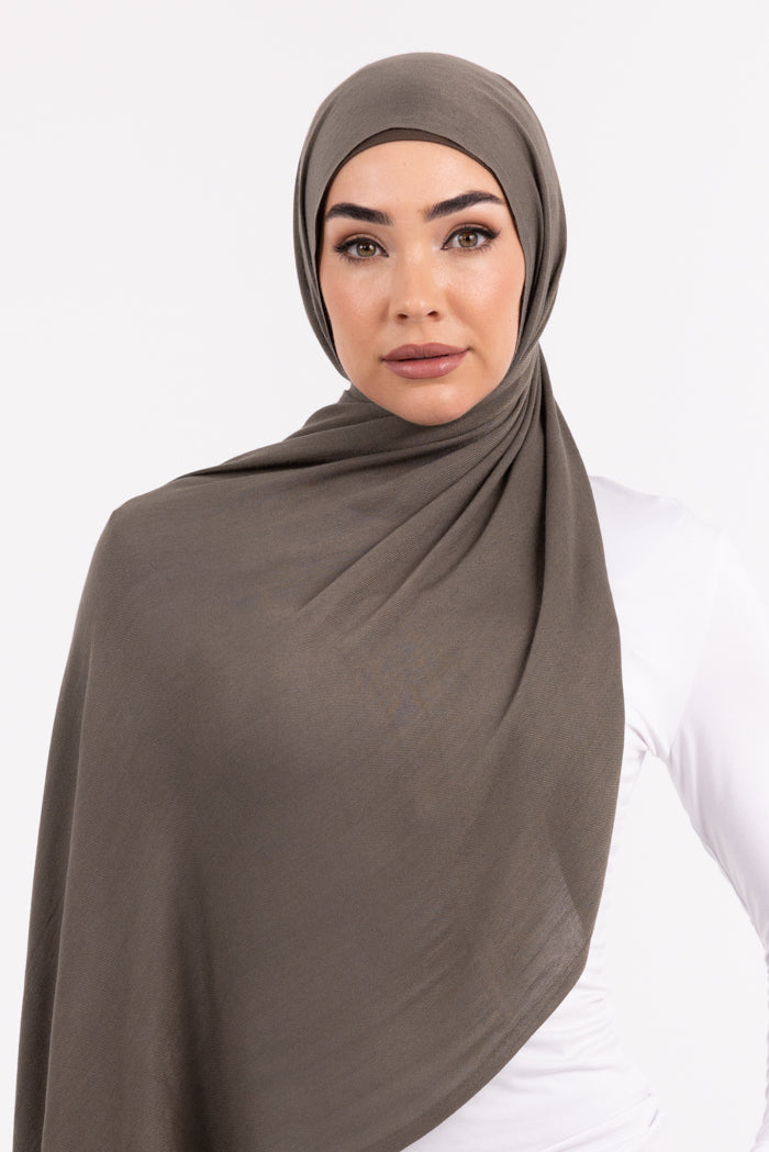 Premium Viscose Hijab - 60 Khaki