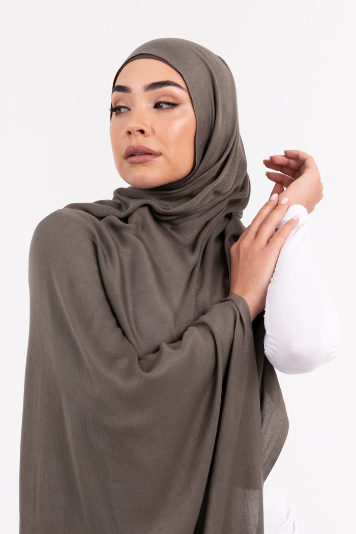 Premium Viscose Hijab - 60 Khaki