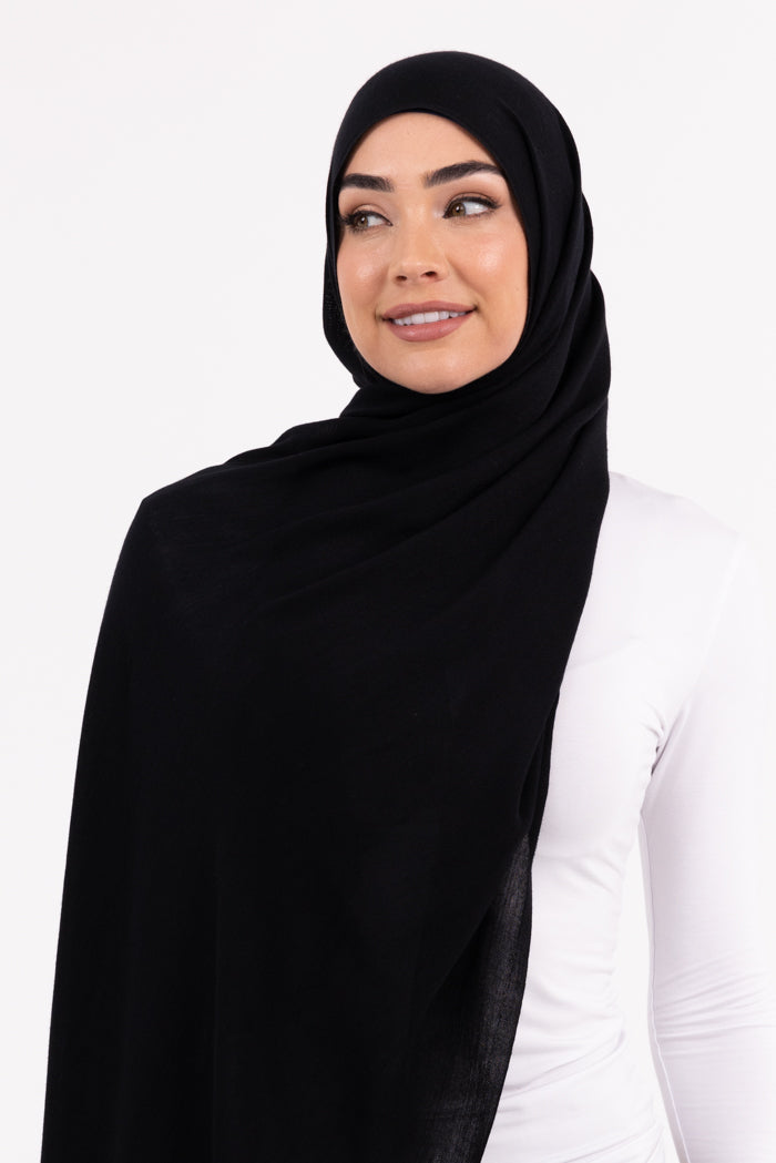 Premium Viscose Hijab - Black