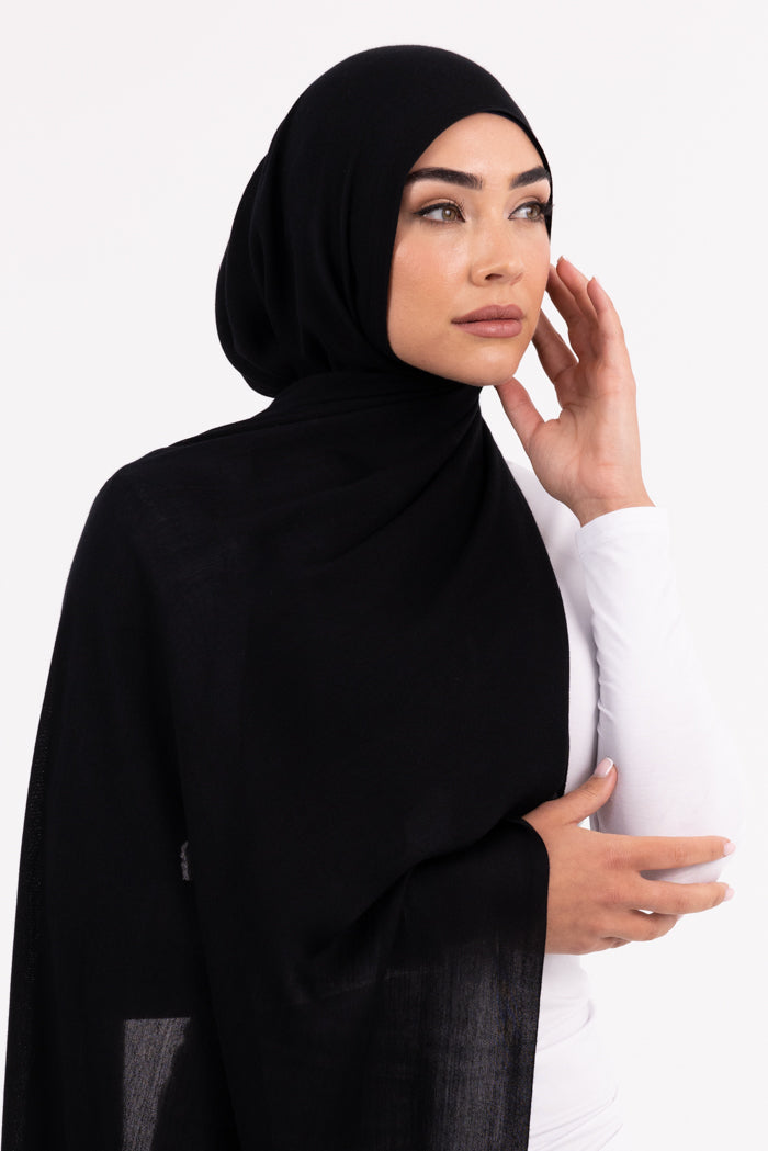 Premium Viscose Hijab - Black