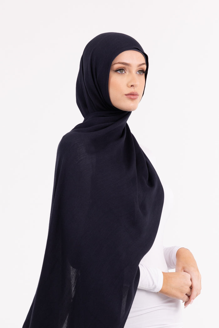 Premium Viscose Hijab - Blue Graphite