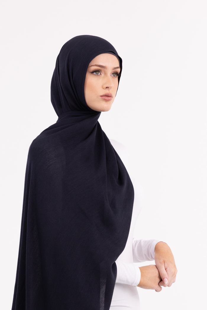 Premium Viscose Hijab - Blue Graphite