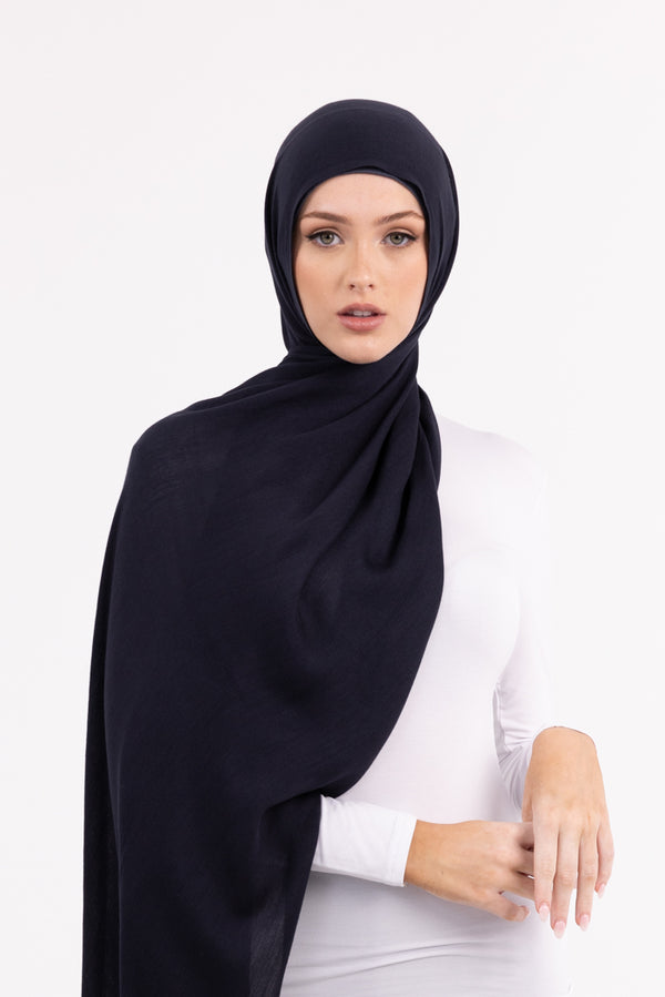 Premium Viscose Hijab - Blue Graphite