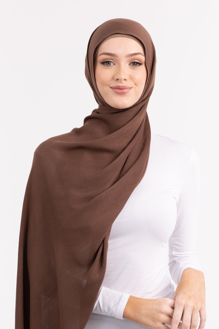 Premium Viscose Hijab - Chestnut