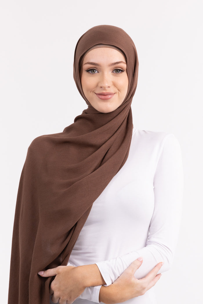 Premium Viscose Hijab - Chestnut