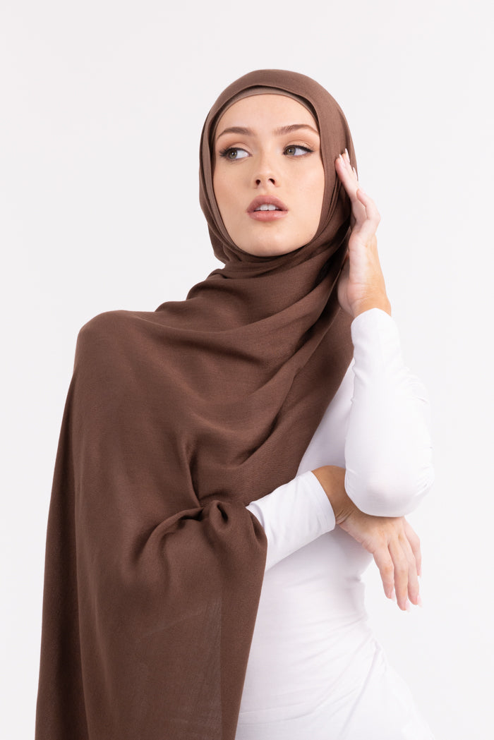 Premium Viscose Hijab - Chestnut