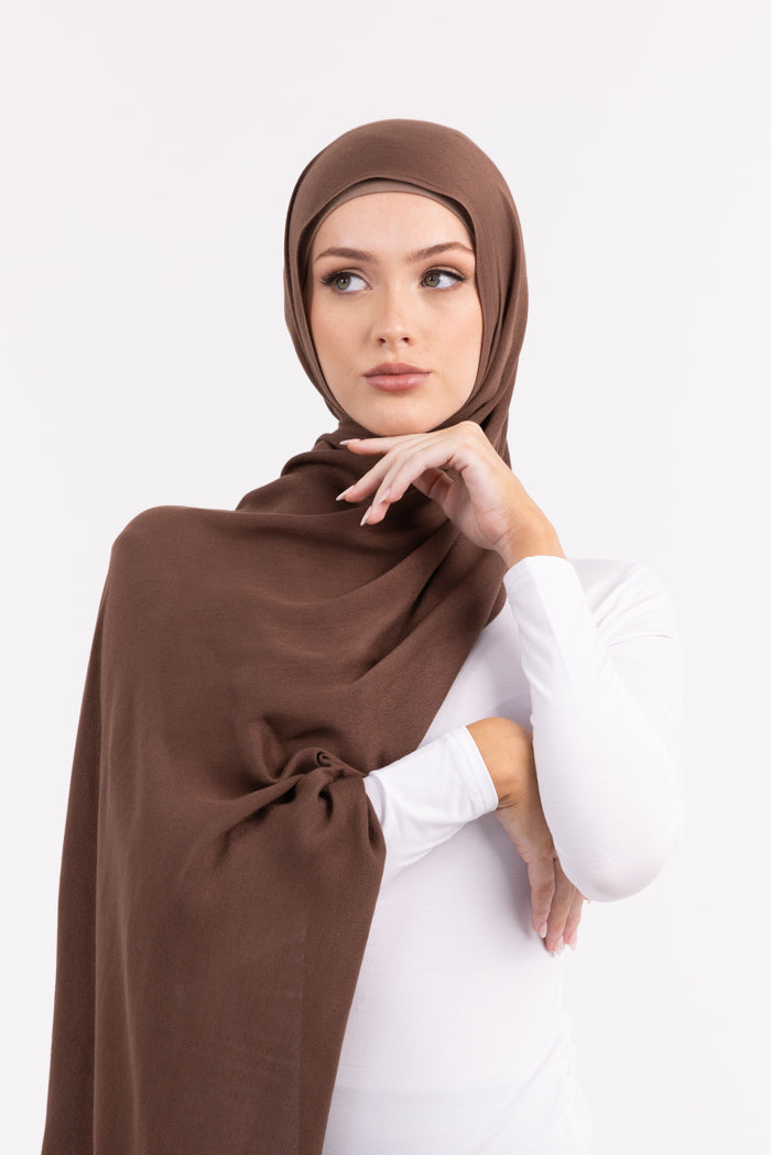 Premium Viscose Hijab - Chestnut