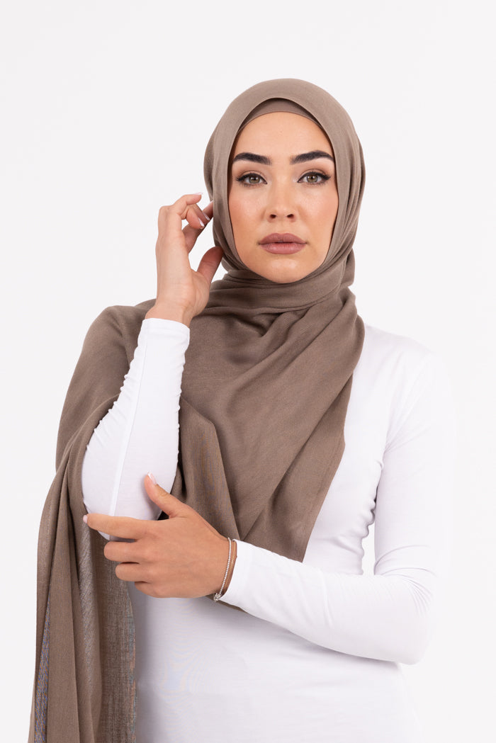 Premium Viscose Hijab - Fossil