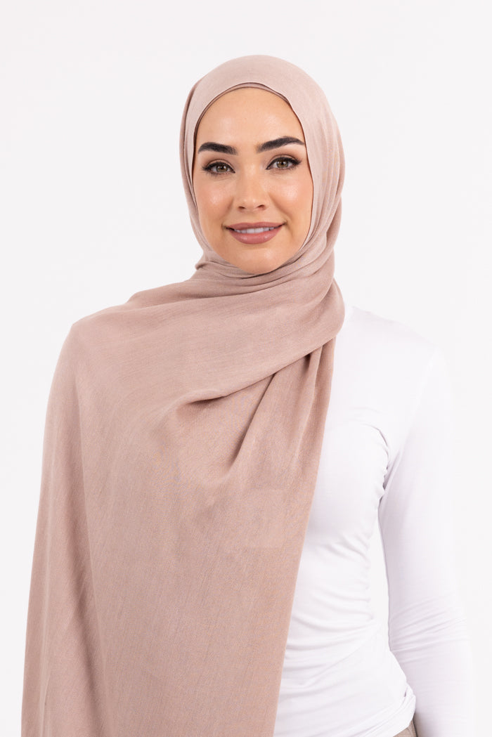 Premium Viscose Hijab - Light Taupe