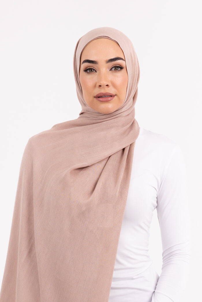 Premium Viscose Hijab - Light Taupe