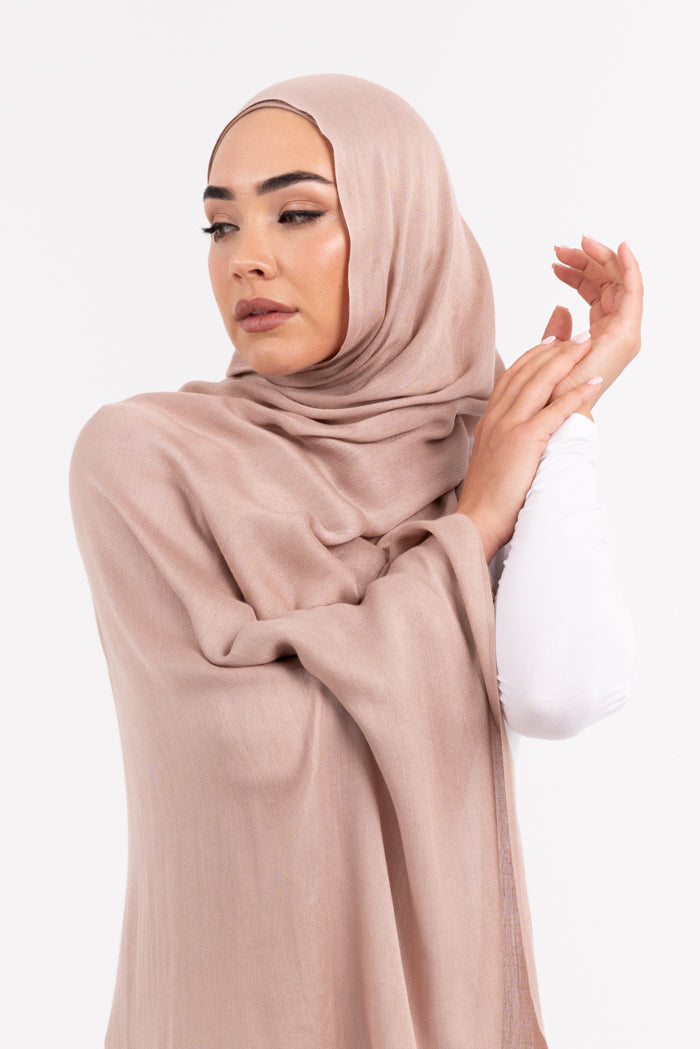 Premium Viscose Hijab - Light Taupe
