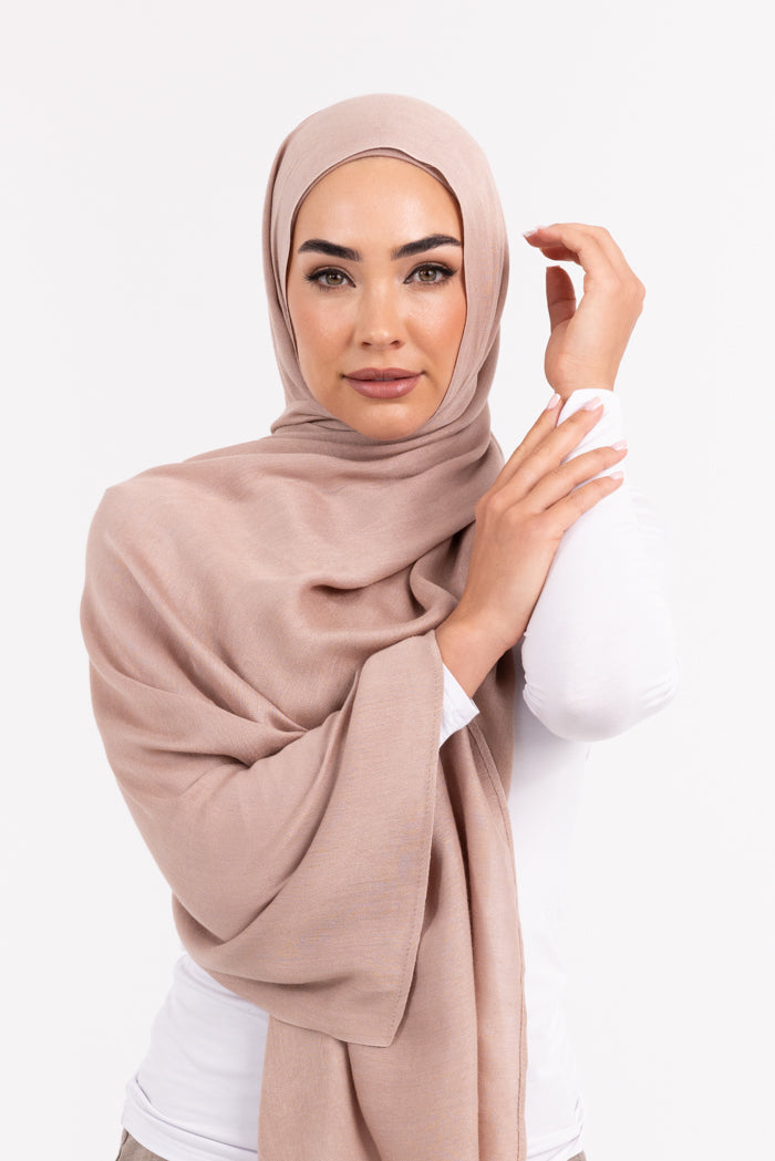Premium Viscose Hijab - Light Taupe