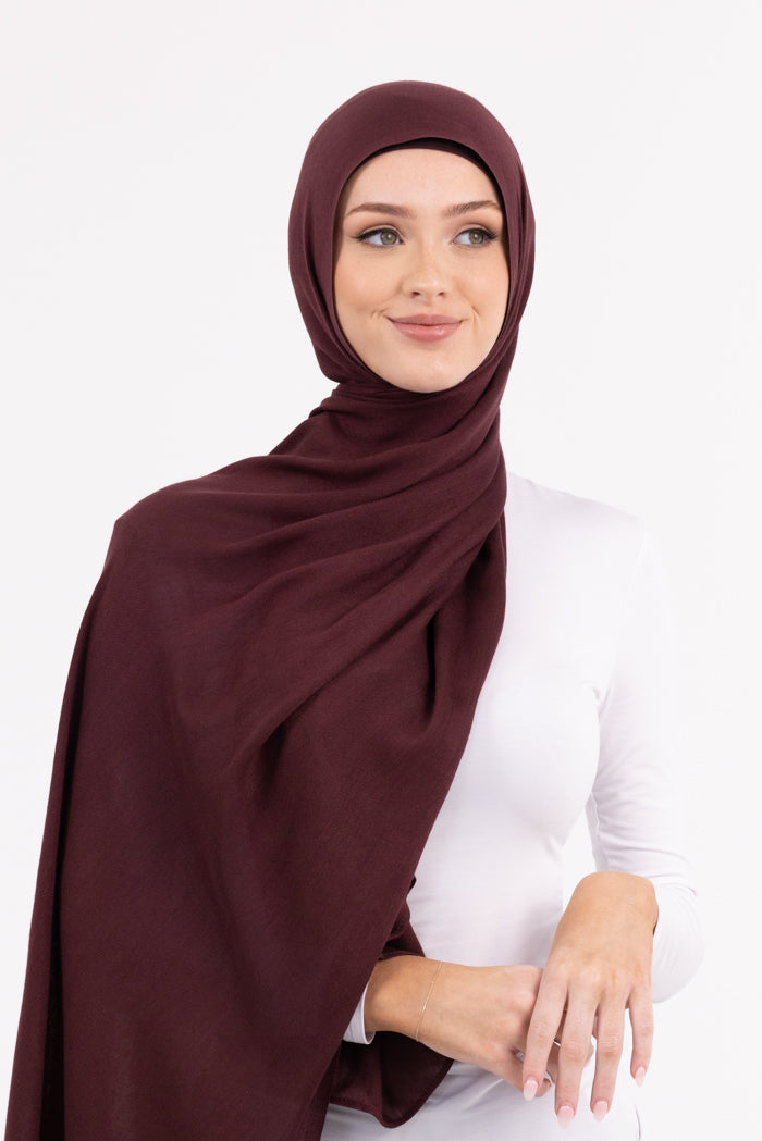 Premium Viscose Hijab - Puce