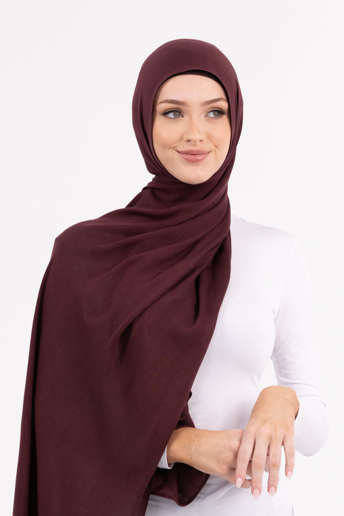 Premium Viscose Hijab - Puce