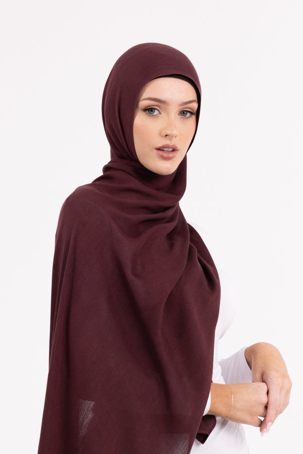 Premium Viscose Hijab - Puce