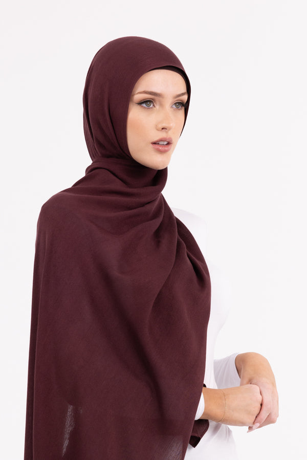 Premium Viscose Hijab - Puce