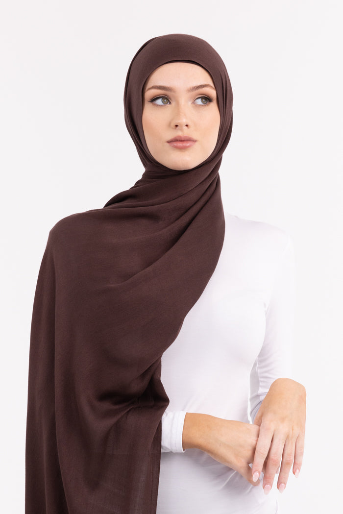 Premium Viscose Hijab - Seal Brown