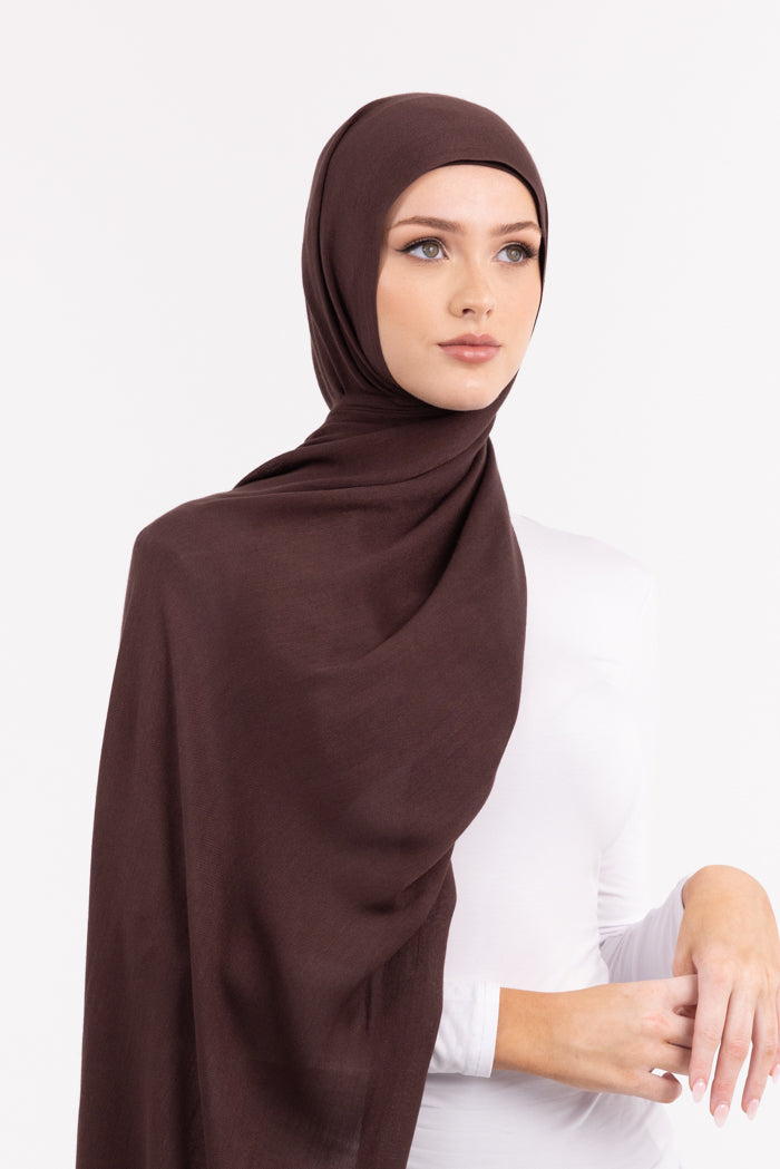 Premium Viscose Hijab - Seal Brown