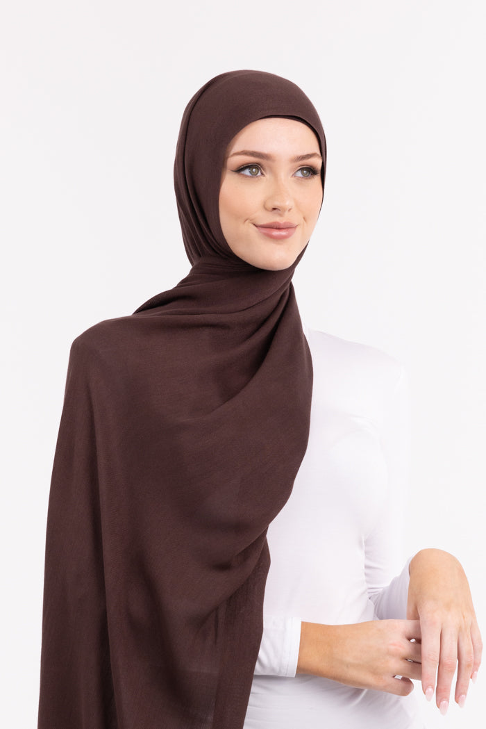 Premium Viscose Hijab - Seal Brown