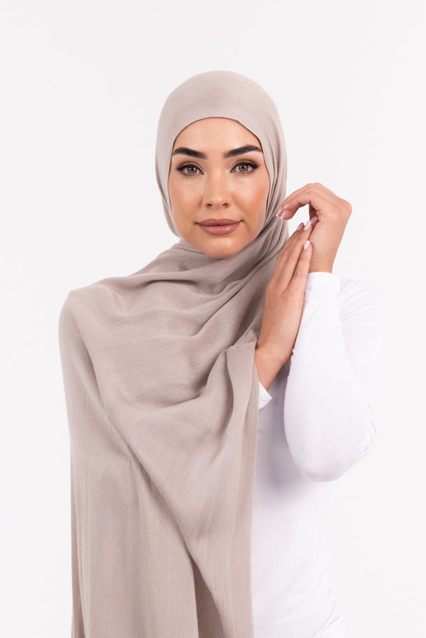 Premium Viscose Hijab - Simply Taupe